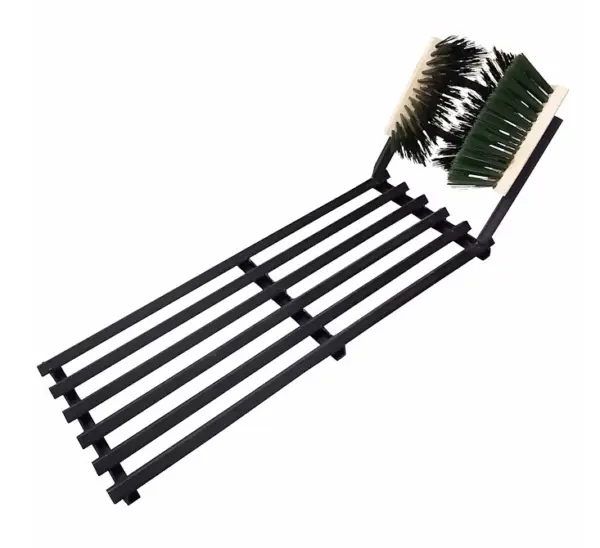 Scrub brush with 3 brushes