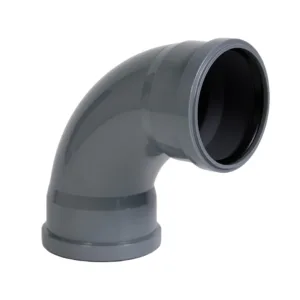 88,5°+ round HT pipe bend, double socket