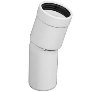 32-15- white HT pipe bend, single socket