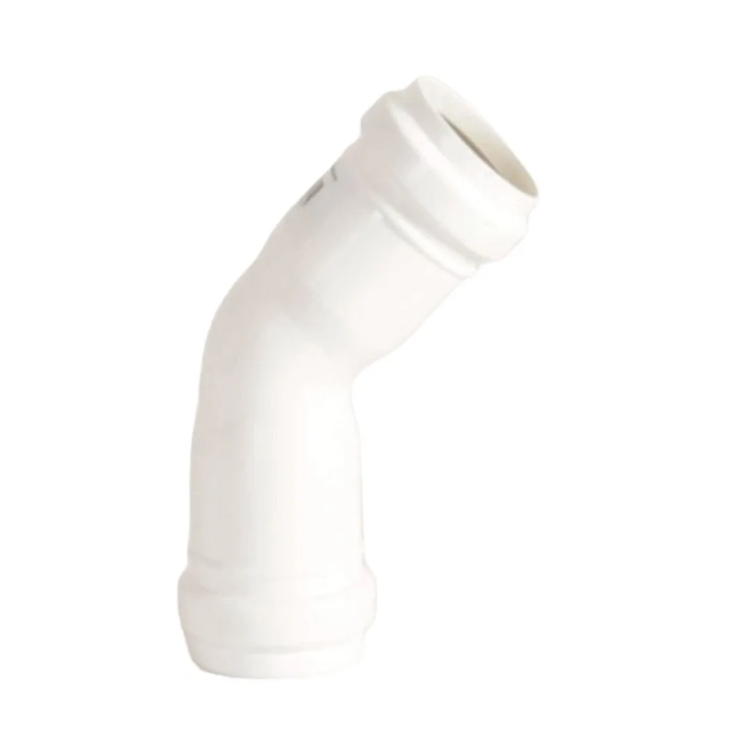 32-45+ white HT pipe bend, double socket