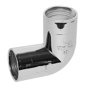 32x90+  Böj med två muffar  HT 32 Falu-Vulk kromad