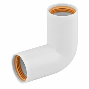 40-90+  Böj med två muffar  40 Falu-Vulk vit