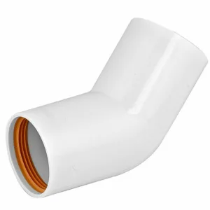 40-45+  Böj med två muffar  40 Falu-Vulk vit