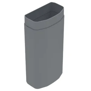 MX-tuuletuspaalun jatko 330 mm, harmaa