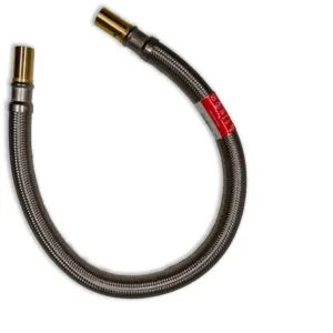 Anslutningsslang 800mm rostfritt stål 22 x 22mm rö