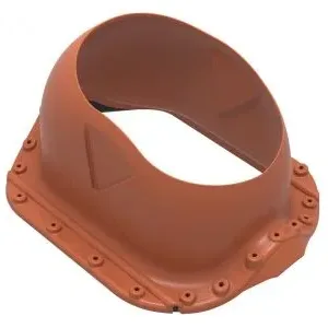 MX profiled steel roof pass-through, brick red