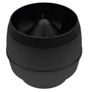 MX-tuuletusputken hattu, musta