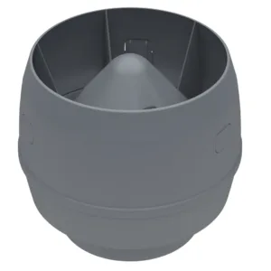 MX-tuuletusputken hattu, harmaa