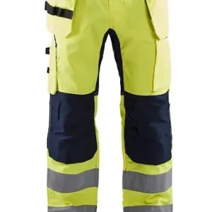 Highvis hanging pocket pants (L2) Yellow/Navy blue