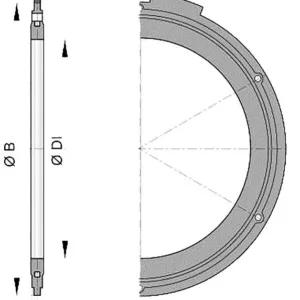 SGPS Steel-reinforced EPDM flange gasket DN100