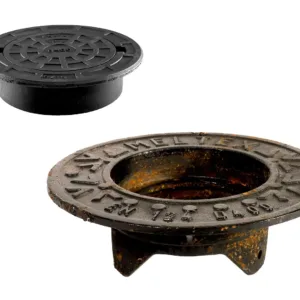 Cast iron frame round