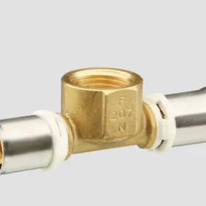 Puristus t-yhde Alpex 16x1/2x16 sk messinki