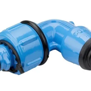 Hawle connector 6465 ZAK 46, elbow 90° cast-iron