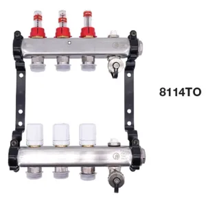 Stainless steel manifold w. flowmeters 8114TO-02