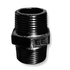 1 1/2 M. cast iron hexagon nipple black MxM nr280