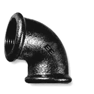 1 1/2 Malleable cast iron elbow 90 black FxF nr.90