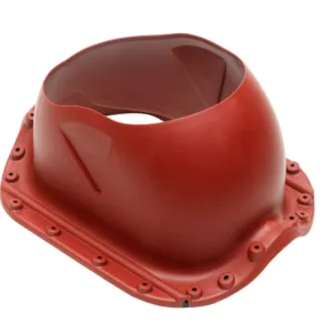 MX profiled steel roof pass-through, red