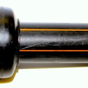 Coupler for pressure pipe, welded PEH