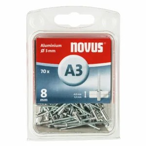 NOVUS alu-nit A3x8 mm 70 st
