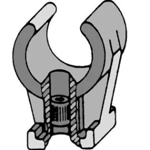 Pipe holder 10mm 1-part chrome