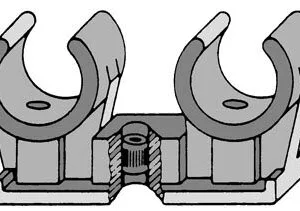 Pipe holder 10mm 2-part chrome