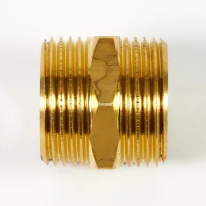 10 Double nipple Brass