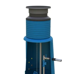 PAVE 1000 pump frame with telescopic ring