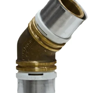 26 Alpex press elbow 45 brass