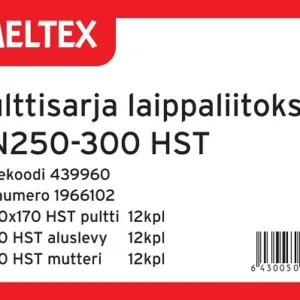 Bultset flänsförband DN250-300