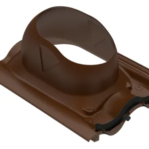 MX tile roof pass-through, brown