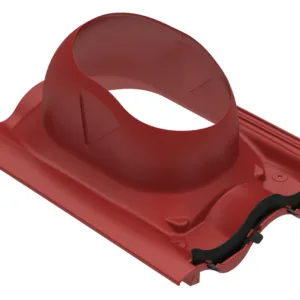 MX tile roof pass-through, red