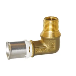 "16x1/2"" Alpex press elbow uk brass"