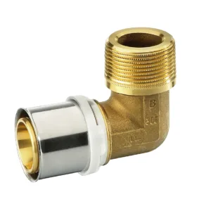 "40x1 1/4"" Alpex press elbow uk brass"