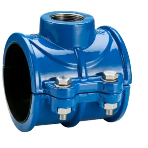 "AVK threaded saddle for plastic pipe 90x2"""