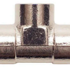 15 T-joint Brass internal thread Chromed