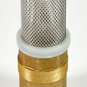 "Foot valve 1 1/2"" with stainless steel strainer"