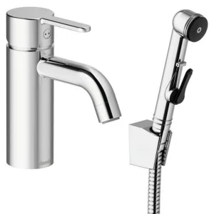 Damixa Silhouet Basin Mixer with Bidetta Hand Show