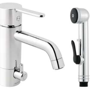 Damixa Silhouet Basin Mixer with Bidetta Hand Show